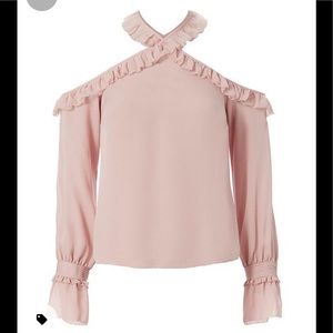 Intermix Blush Top With Cutout Sleeves P